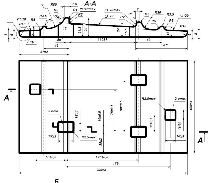 Рельс р43 чертеж