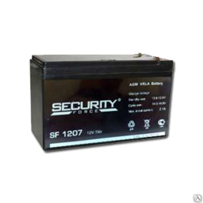 Security force аккумулятор 12в 7ач. Акб sf 1207. security force аккумулятор 12v/7ah agm vrla. акб 7 а/ч. акб 12 в 7 а/ч.