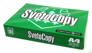 Бумага для копировальных аппаратов Sveto Copy, А4, 80г/м2, 98% ISO, Россия