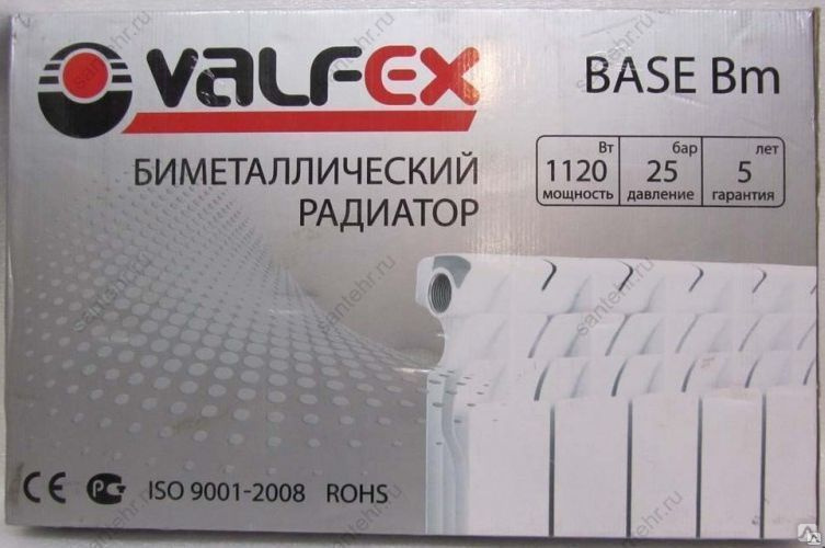 Радиаторы биметаллические valfex optima