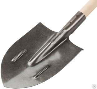 Лопата штыковая ЛКО Рельсовая сталь с ребрами жесткости 1,8 мм 