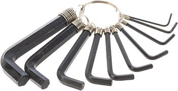 Набор ключей имбусовых Sparta HEX 1 5–10 мм 10 шт. оксидированные на кольце 112665