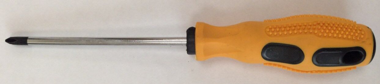 Отвертка крестовая ХК "Стандарт", PH 5*100мм, двухкомп. желтая ручка, магнитный наконечник