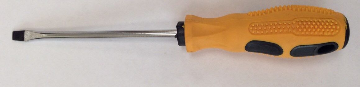 Отвертка шлицевая ХК "Стандарт", SL 5*100мм, двухкомп. желтая ручка, магнитный наконечник