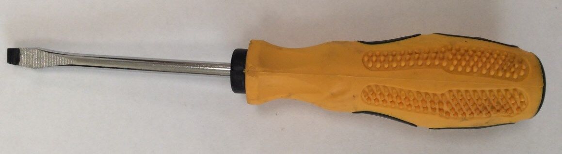 Отвертка шлицевая ХК "Стандарт", SL 5*75мм, двухкомп. желтая ручка, магнитный наконечник