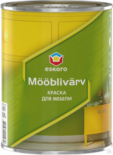 Акриловая краска для мебели "Eskaro Mooblivarv" База А 0,9л 