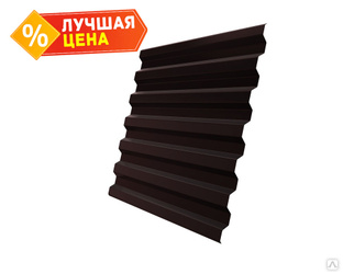 Профлист Металл Профиль С-21 0,45 Полиэстер RAL 8017 Коричневый шоколад 