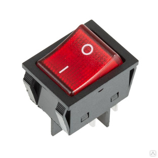 Выключатель клавишный 250В 25А (4с) ON-OFF красн. с подсветкой REXANT 36-2343 Rexant 