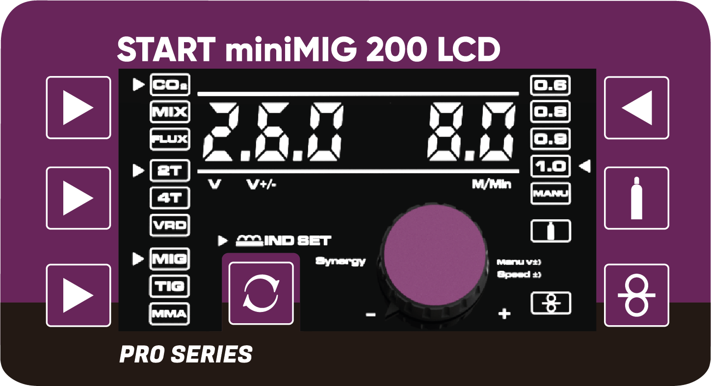 Сварочный полуавтомат START miniMIG 200 LCD 2W202L 2