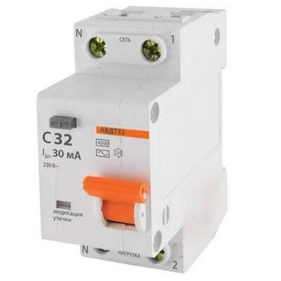 Автоматический выключатель дифференциального тока АВДТ-32 2P C 32А/30мА