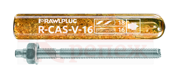 R-CAS-V Химическая капсула Rawlplug с вкручивающимся анкером винилэстер, M8x80 мм RAWLPLUG