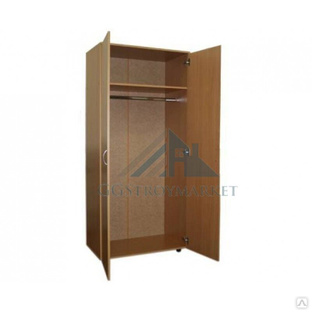 Шкаф для одежды 2-створчатый в раздевалку с полкой 800х520х1800 мм "Бук бавария" #1