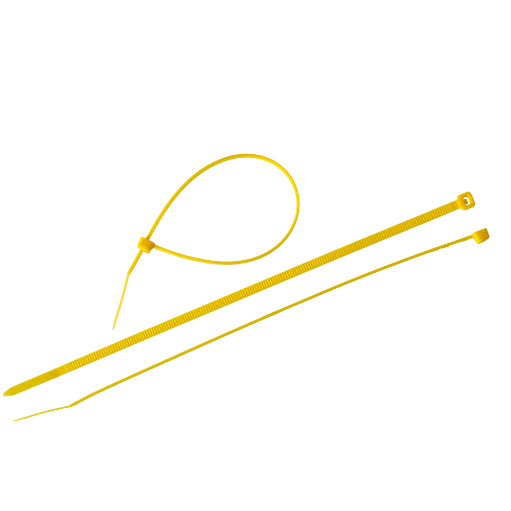 Хомут нейлоновый стяжка для связывания и соединения упаковка 50 шт 3,6х200 мм желтый