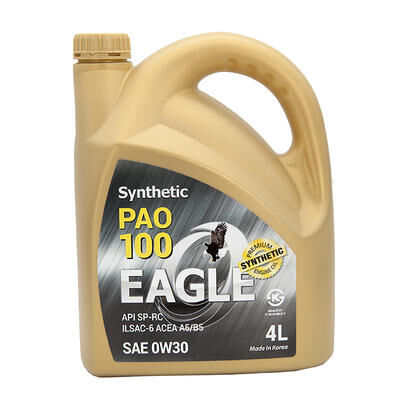 Масло моторное бензиновое Eagle PAO-100 Synthetic 0W30 API SP, 4L