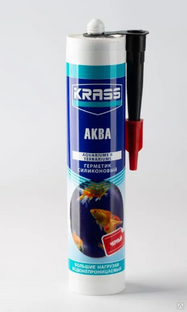 Герметик KRASS силиконовый для аквариумов черный 300мл #1