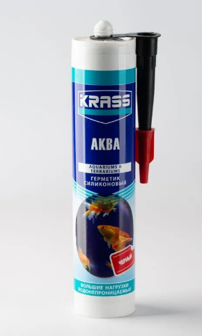 Герметик KRASS силиконовый для аквариумов черный 300мл