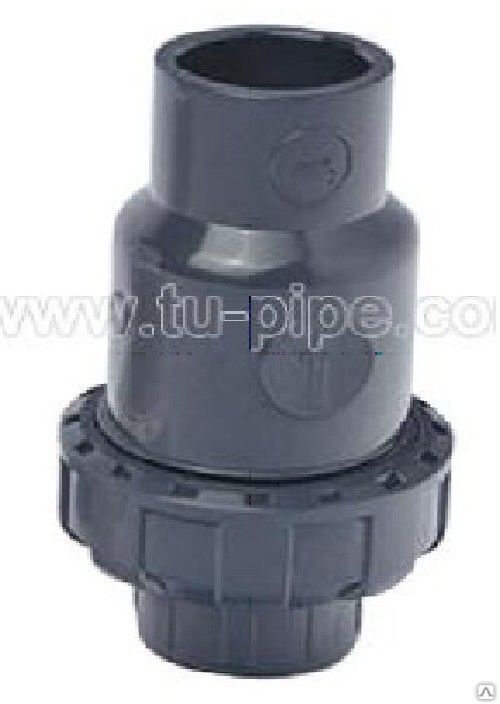 Клапан обратный шаровой ПВХ разборный с одной стороны (уплотнение EPDM) d 20 мм PN 16
