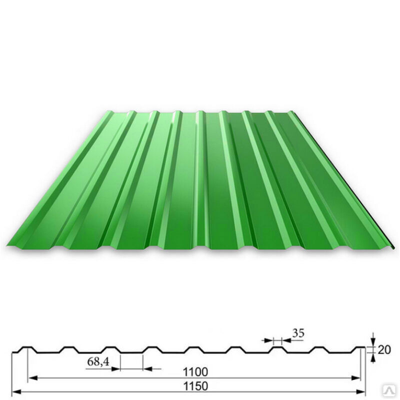 Лист профнастила ижевск. Профлист нс20. Профнастил оцинкованный нс20. НС-20 профнастил. Ширина листа профнастила с9.