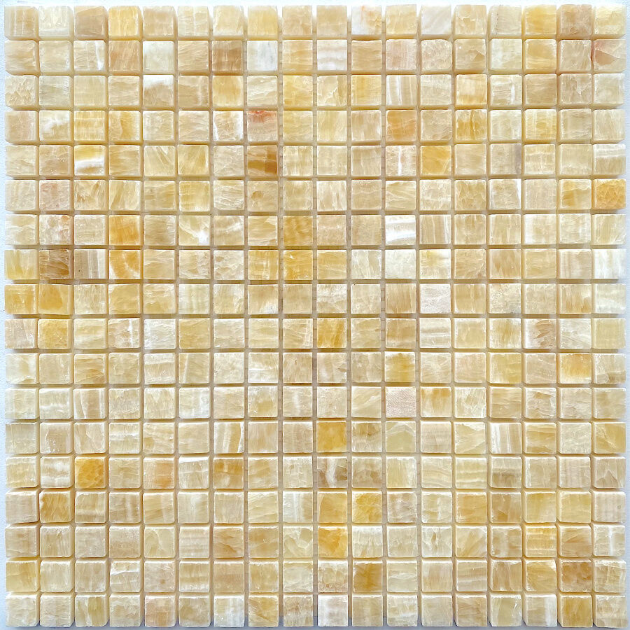 Мозаика из оникса PIX305 Pixmosaic PIX 305 Honey onyx полированная желтая