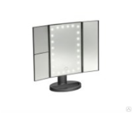 Настольное 3D зеркало с подсветкой и с увеличением для макияжа, раскладное, 24 LED лампы 