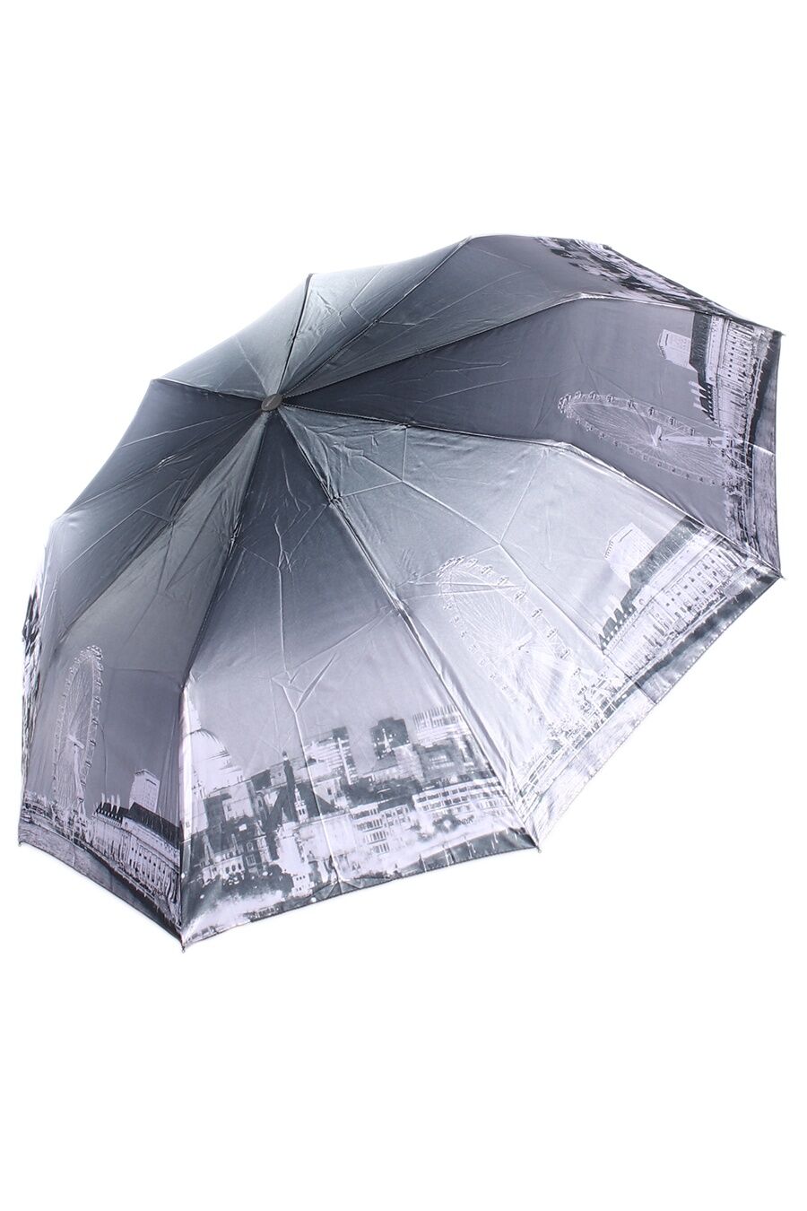 Зонт жен. Universal 1920-3 полуавтомат (серый)