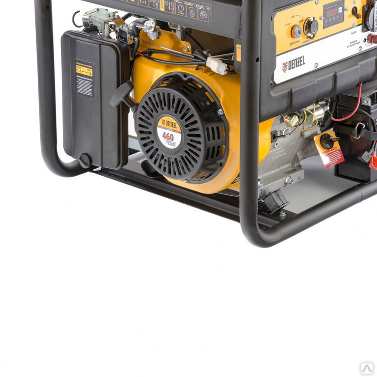 Генератор бензиновый PS 90 EA, 9.0 кВт, 230 В, 25 л, коннектор автоматики, электростартер Denzel