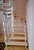 Лестница на ломаном зигообразном косоуре, металлическая, внутренняя, цвет белый #8