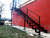 Лестница наружная, из металла, на титиве, цвет красный #4