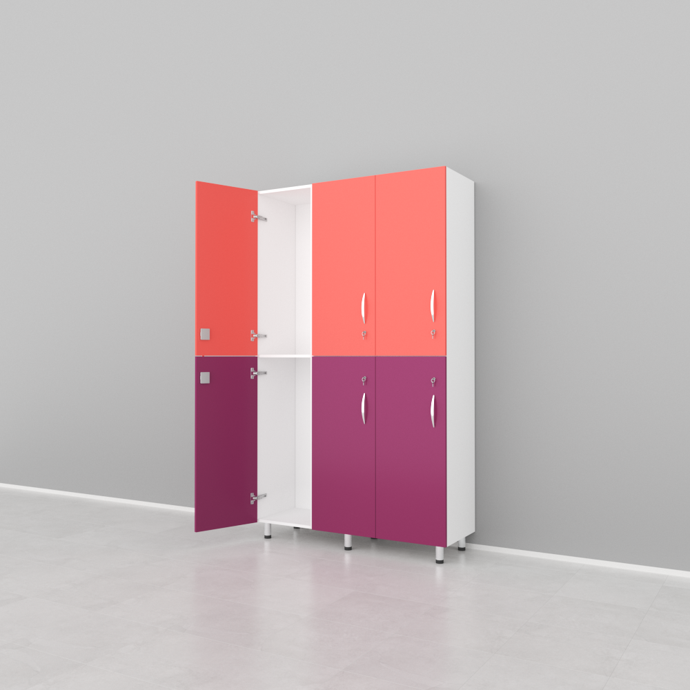 Шкаф для одежды 3-модульный двухсекционный