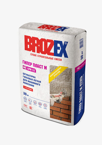 Штукатурка цементная для наружных и внутренних работ «Brozex ЭКСПЕРТ» CPM-31,25 кг