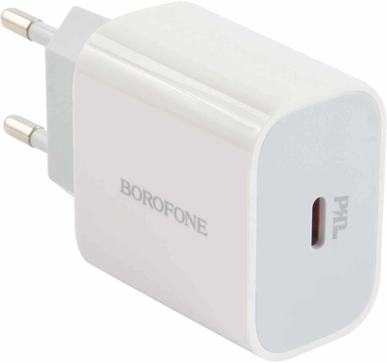 Адаптер постоянного тока "BoroFone" BA38A Plus, 1хUSB 20Вт, PD3.0 Type-C, белый 5