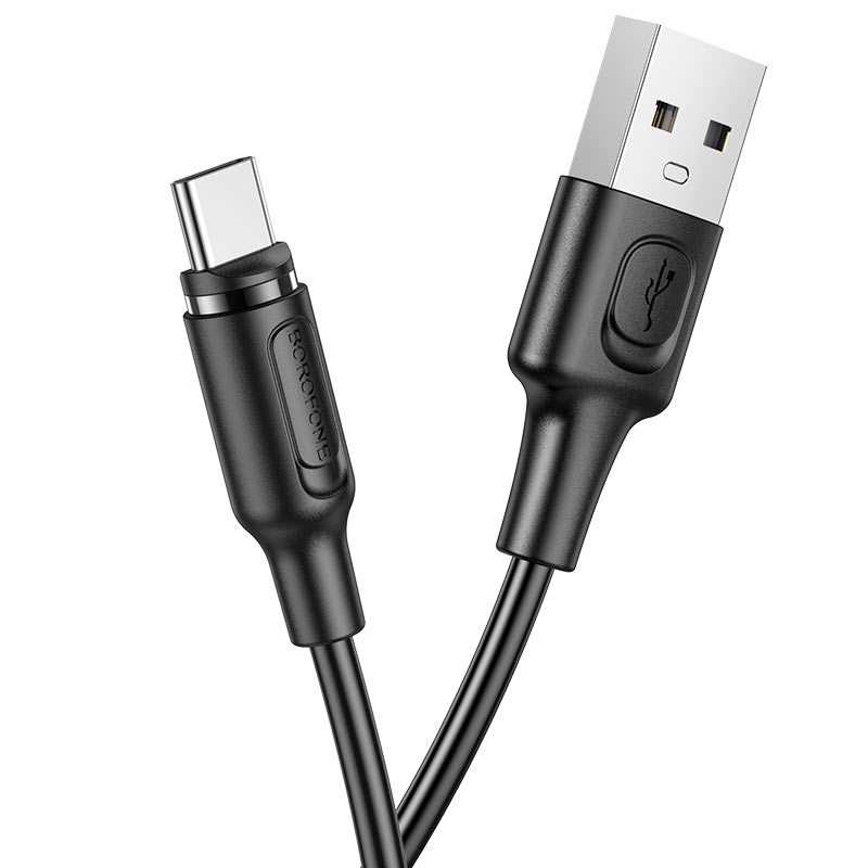 USB кабель шт.USB (A) - шт.Type-C "BoroFone" BX41, магнитный, 3.0A,1м, черный 3