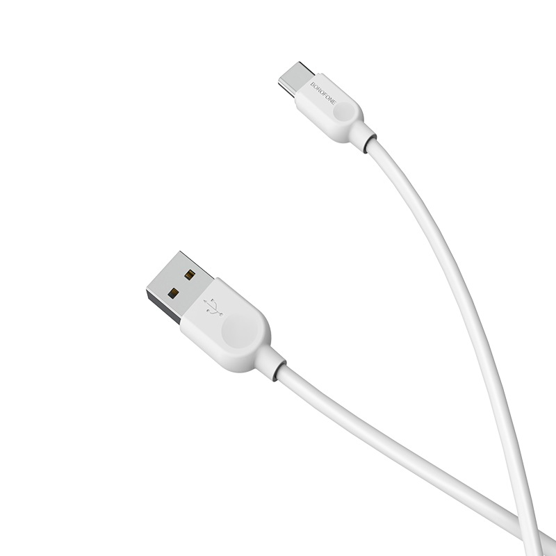 USB кабель шт.USB (A) - шт.Type-C "Borofone" BX14 (белый) 3A, 1м 5
