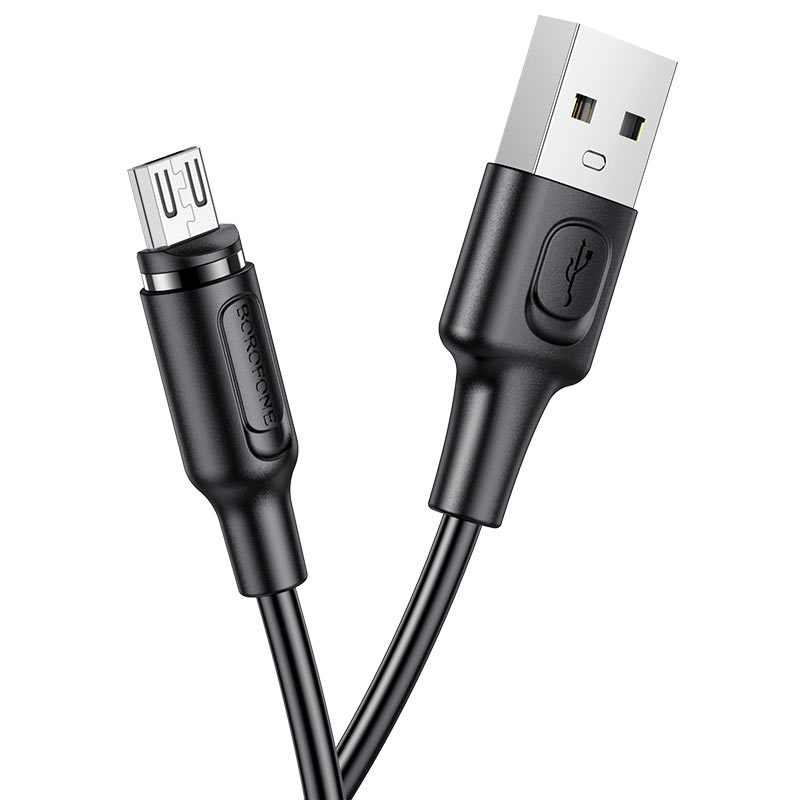 USB кабель для зарядки micro USB "BoroFone" BX41, магнитный, 2.4A 1,0м, черный 3