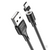 USB кабель для зарядки micro USB "Hoco" X52 (резиновый, магнитный, поворотный) 2.4A, 1м, чёрный #6