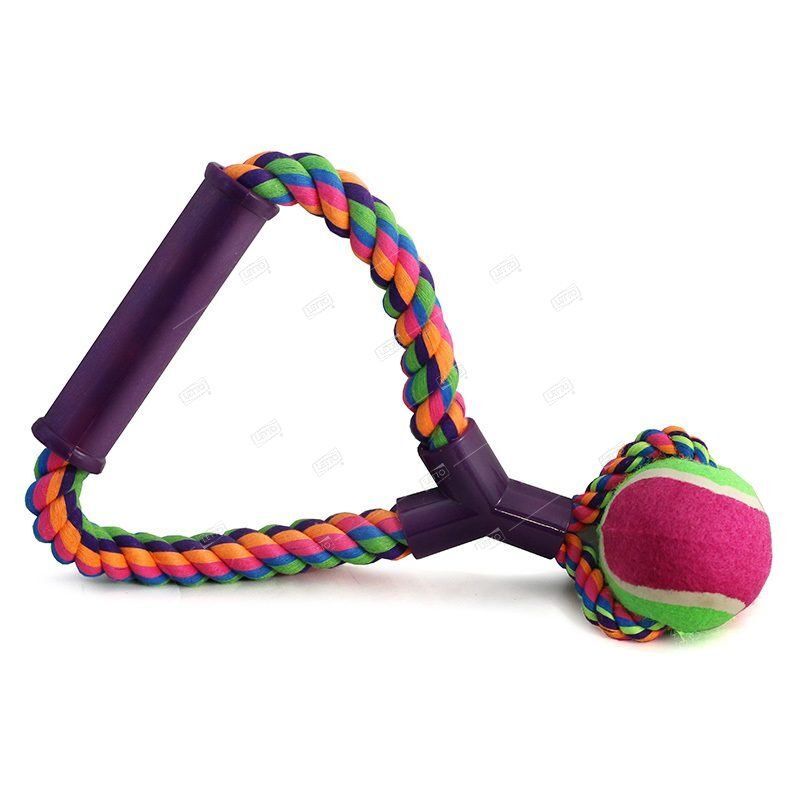 Игрушка для собак "Верёвка с ручкой, мяч", d65/250мм, 12111021, Triol