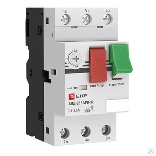 Выключатель автоматический для защиты двигателя АПД-32 1.6-2.5 А EKF apd2-1.6-2.5 