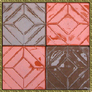 Тротуарная плитка Ромб – квадрат 250х250х61 красный
