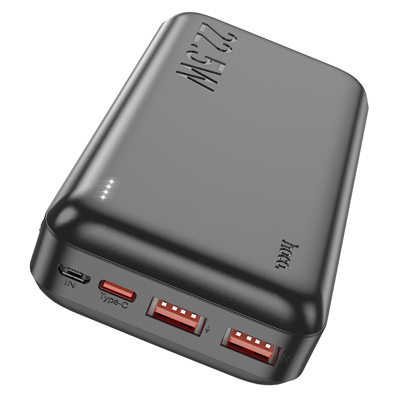 Портативный аккумулятор 20000mAh 2гн.USB 5V, 3,0A Type-C J101A, чёрный "Hoco" 1