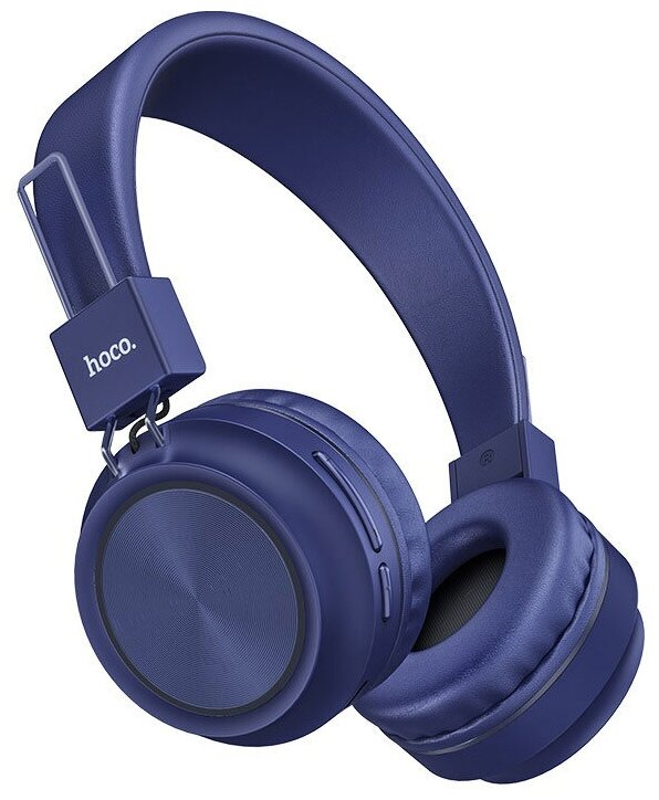 Наушники беспроводные с микрофоном, Bluetooth V5.0, W25, синий "Hoco" 1