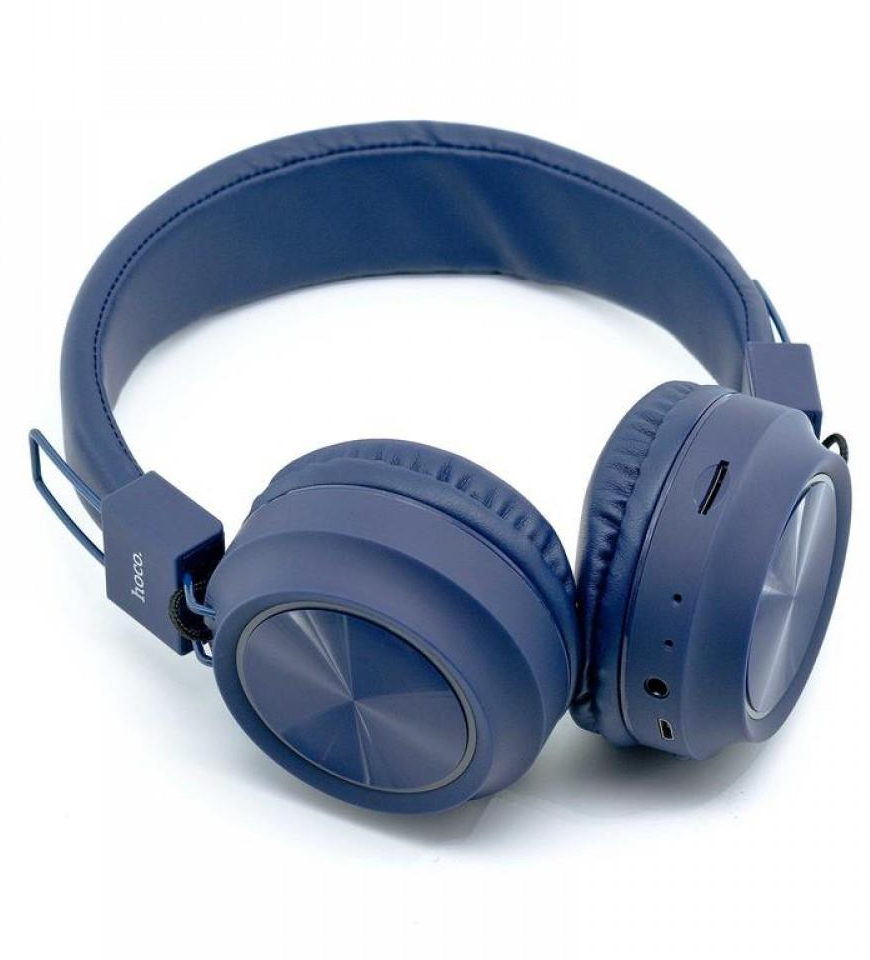 Наушники беспроводные с микрофоном, Bluetooth V5.0, W25, синий "Hoco" 2