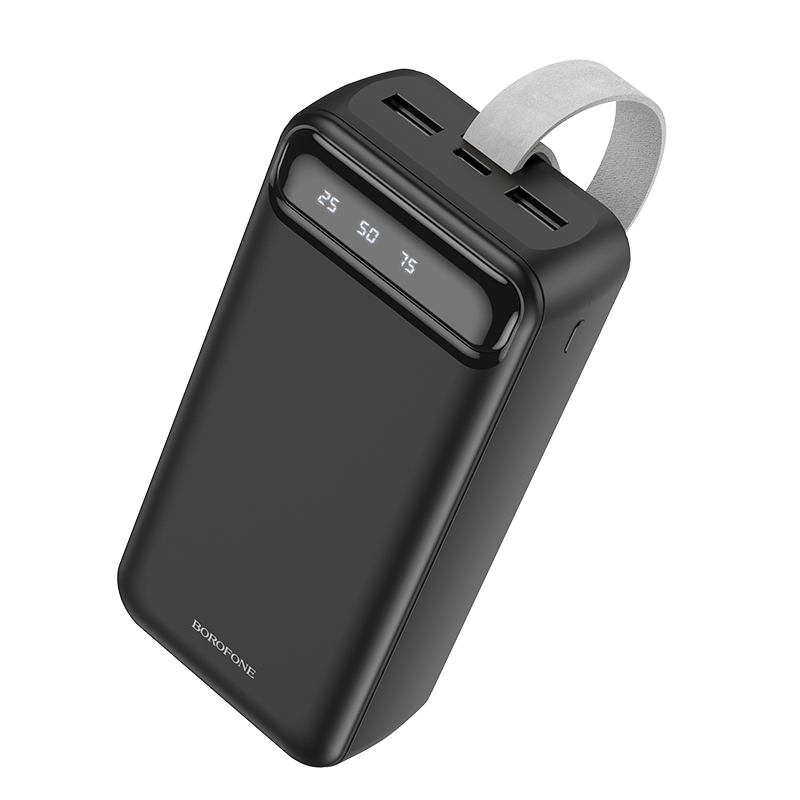 Портативный аккумулятор 30000mAh 2гн.USB, Type-C 5V, 2.1А (чёрный) "BoroFone" BJ14B