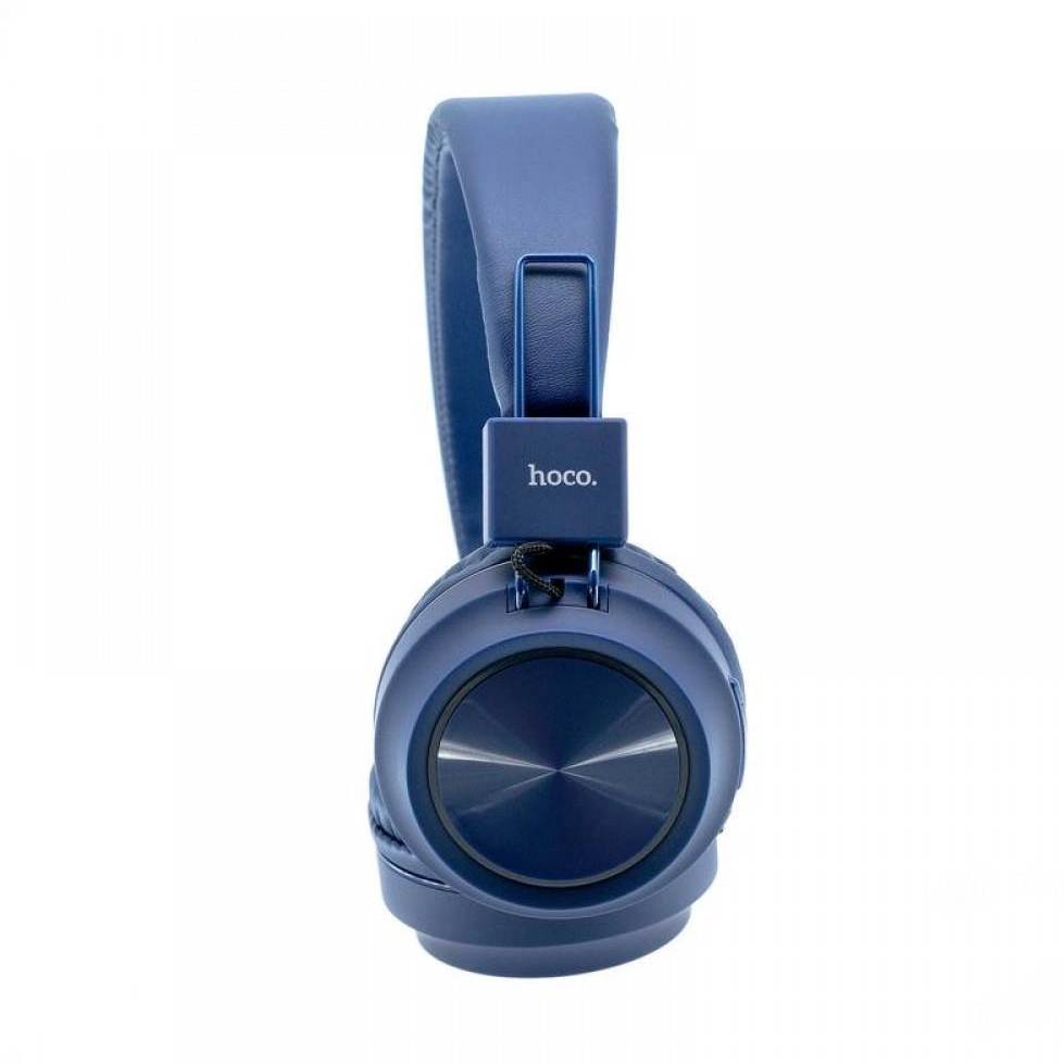 Наушники беспроводные с микрофоном, Bluetooth V5.0, W25, синий "Hoco" 3
