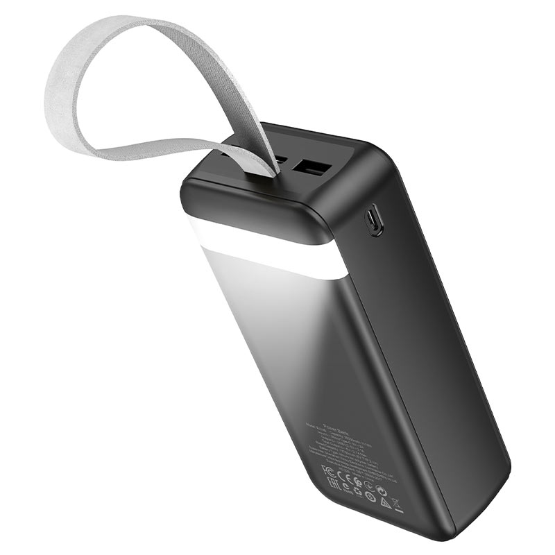 Портативный аккумулятор 30000mAh 2гн.USB, Type-C 5V, 2.1А (чёрный) "BoroFone" BJ14B 3