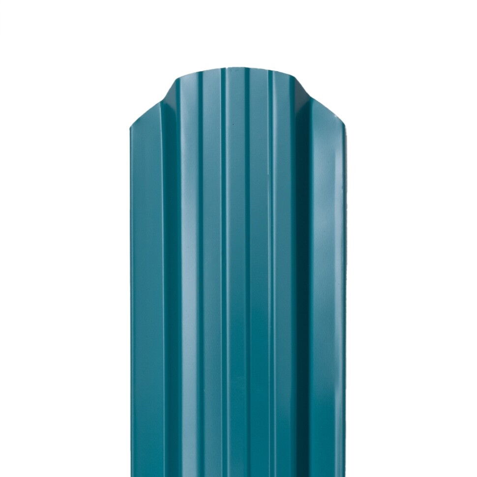 Металлический штакетник Норма 95 мм цвет RAL 5021 Голубая вода