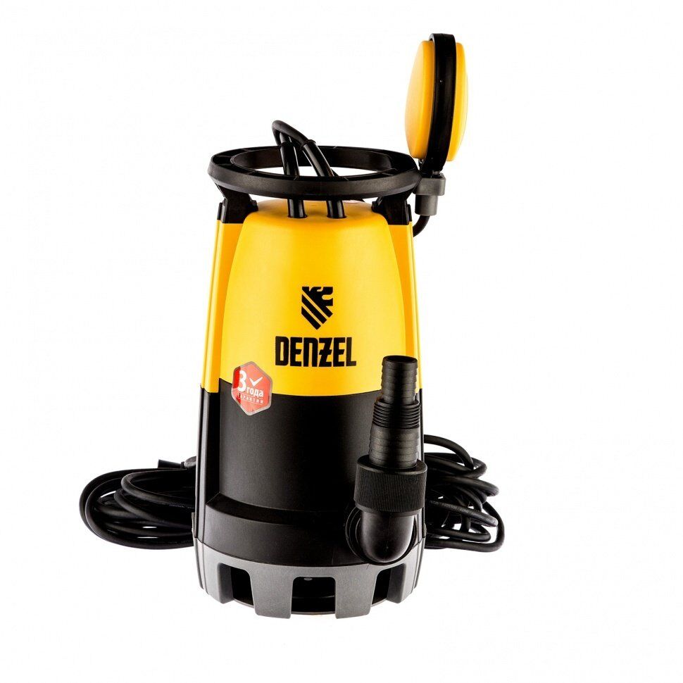 Дренажный насос для чистой и грязной воды Denzel DP-900S, 900 Вт, напор 9 м, 18000 л/ч