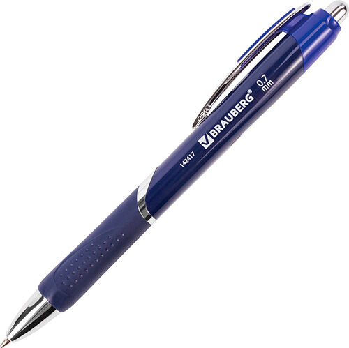 Ручка шариковая автоматическая Brauberg Dash синяя 12 шт 0 35 мм (880194)
