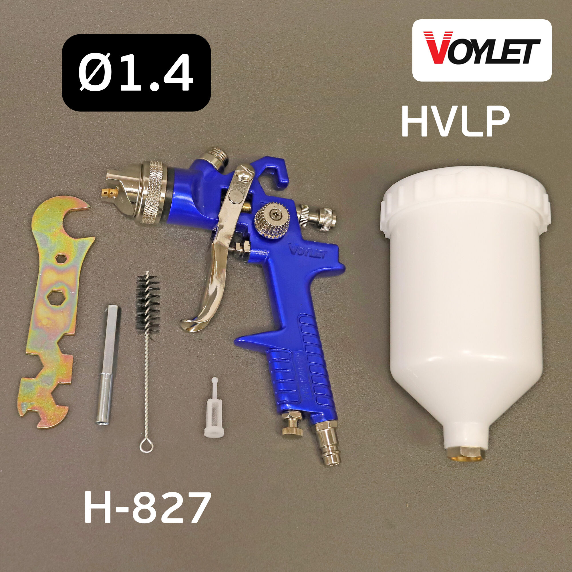 Краскопульт Voylet H-827 HVLP 1,4мм универсальный, верхний бачок, цена в  Воронеже от компании СПЕКТР36