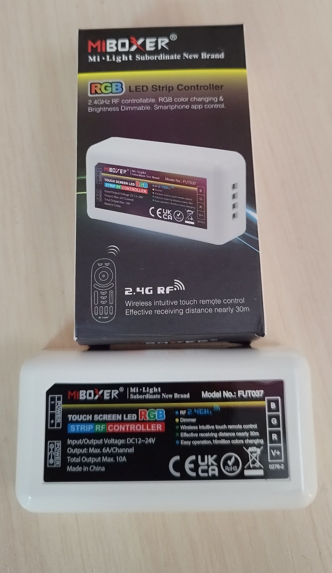 Контроллер FUT037 RGB 4 zone 12/24V MiBOXER Mi-Light 1