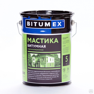 Мастика битумная гидроизоляционная BITUMEX (ведро 5 кг) ГОСТ 30693-2000 
